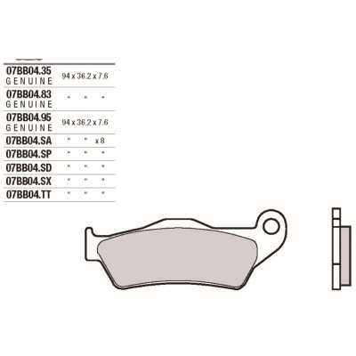 Jogo de pastilhas de freio Brembo