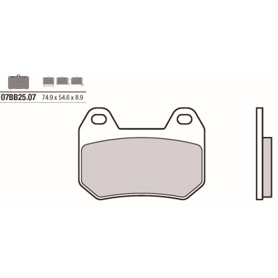 Jogo de pastilhas de freio BREMBO 07BB2507BRE