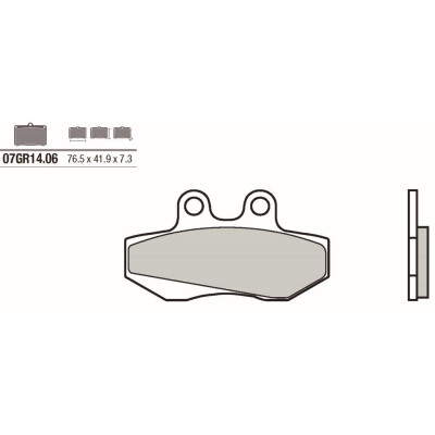 Jogo de pastilhas de freio BREMBO 07GR1406BRE