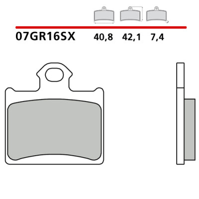 Jogo de pastilhas de freio BREMBO 07GR16SXBRE