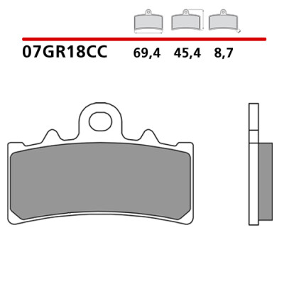Jogo de pastilhas de freio Brembo
