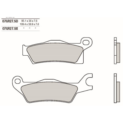 Jogo de pastilhas de freio BREMBO 07GR27SXBRE