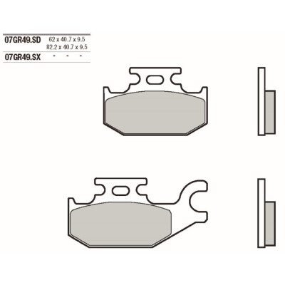 Jogo de pastilhas de freio BREMBO 07GR49SDBRE