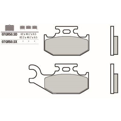 Jogo de pastilhas de freio BREMBO 07GR50SDBRE