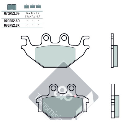 Jogo de pastilhas de freio BREMBO 07GR52SDBRE