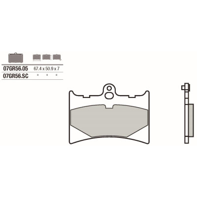 Jogo de pastilhas de freio BREMBO 07GR5605BRE