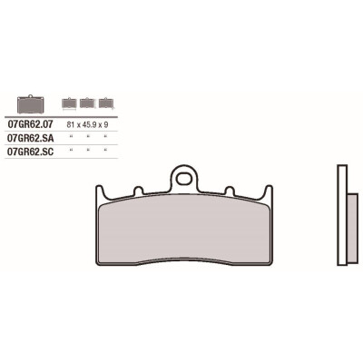 Conjunto de pastilhas de freio dianteiro Brembo Racing Sinter