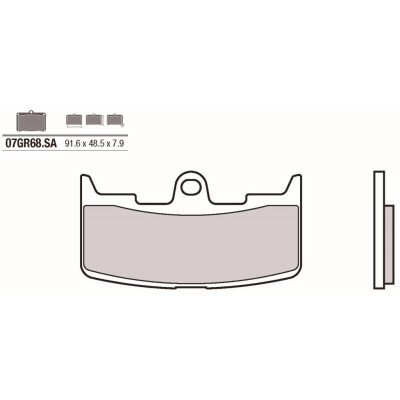 Jogo de pastilhas de freio BREMBO 07GR68SABRE