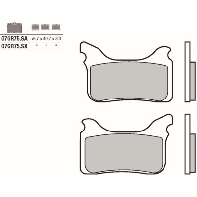 Jogo de pastilhas de freio BREMBO 07GR75SXBRE
