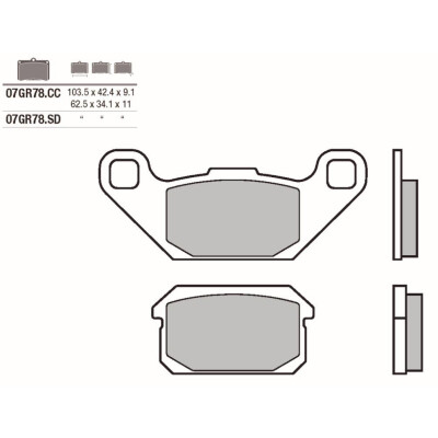 Jogo de pastilhas de freio BREMBO 07GR78SDBRE