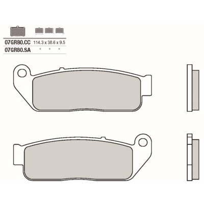 Jogo de pastilhas de freio BREMBO 07GR80CCBRE