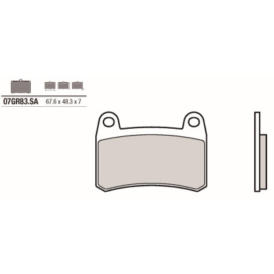 Jogo de pastilhas de freio BREMBO 07GR83SABRE