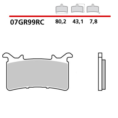 Jogo de pastilhas de freio BREMBO 07GR99RCBRE