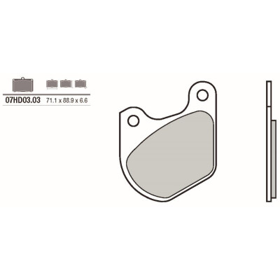 Conjunto de pastilhas de freio BREMBO 07HD0303BRE