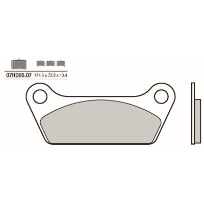 Conjunto de pastilhas de freio BREMBO 07HD0507BRE