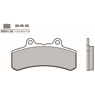 Conjunto de pastilhas de freio BREMBO 07HD1109BRE
