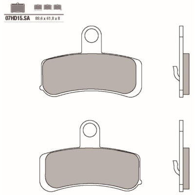 Conjunto de pastilhas de freio BREMBO 07HD15SABRE