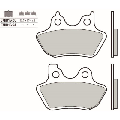 Conjunto de pastilhas de freio BREMBO 07HD16SABRE