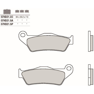 Conjunto de pastilhas de freio BREMBO 07HD21SPBRE