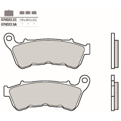 Conjunto de pastilhas de freio BREMBO 07HD22CCBRE