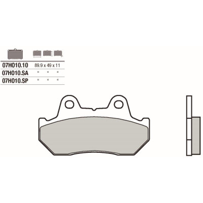 Jogo de pastilhas de freio BREMBO 07HO10SABRE