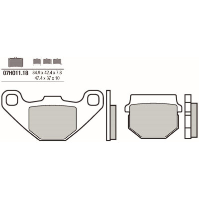 Jogo de pastilhas de freio BREMBO 07HO1118BRE