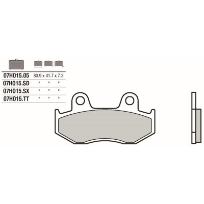 Jogo de pastilhas de freio BREMBO 07HO15SDBRE