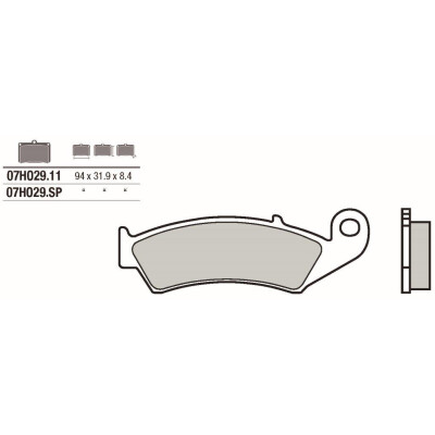Jogo de pastilhas de freio BREMBO 07HO2911BRE