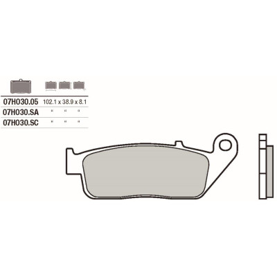 Jogo de pastilhas de freio BREMBO 07HO3005BRE