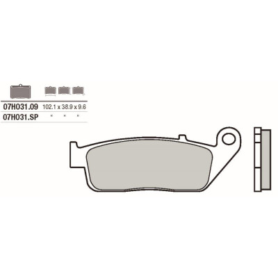 Jogo de pastilhas de freio BREMBO 07HO3109BRE