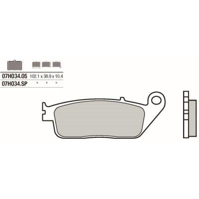 Jogo de pastilhas de freio BREMBO 07HO3405BRE