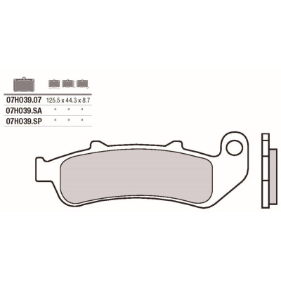 Jogo de pastilhas de freio BREMBO 07HO3907BRE