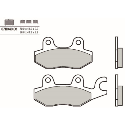 Jogo de pastilhas de freio BREMBO 07HO4008BRE