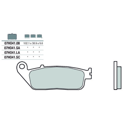 Jogo de pastilhas de freio BREMBO 07HO41LABRE
