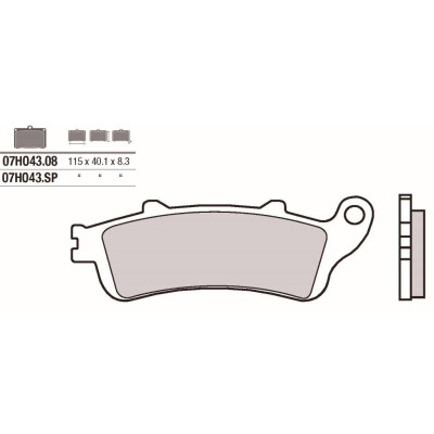 Jogo de pastilhas de freio BREMBO 07HO4308BRE