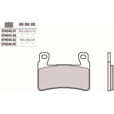 Jogo de pastilhas de freio BREMBO 07HO45RCBRE