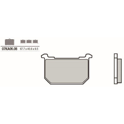 Conjunto de pastilhas de freio BREMBO 07KA0608BRE