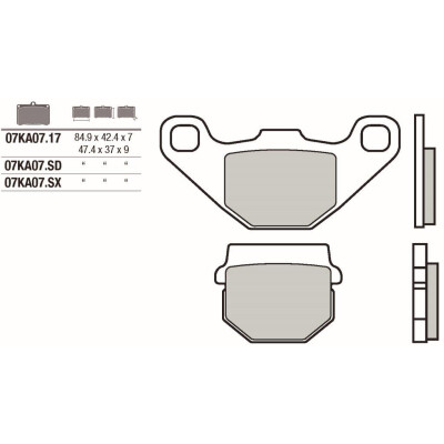 Conjunto de pastilhas de freio BREMBO 07KA07SDBRE