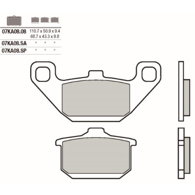 Conjunto de pastilhas de freio BREMBO 07KA08SABRE