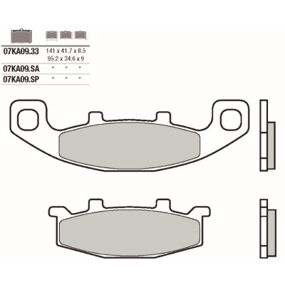 Jogo de pastilhas de freio BREMBO 07KA0933BRE