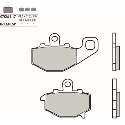Conjunto de pastilhas de freio BREMBO 07KA1617BRE
