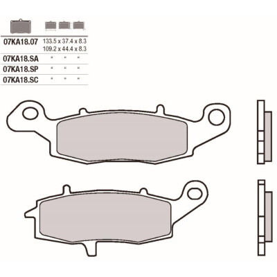 Conjunto de pastilhas de freio BREMBO 07KA18SABRE