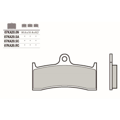 Conjunto de pastilhas de freio BREMBO 07KA20SABRE