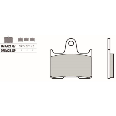 Jogo de pastilhas de freio BREMBO 07KA2107BRE
