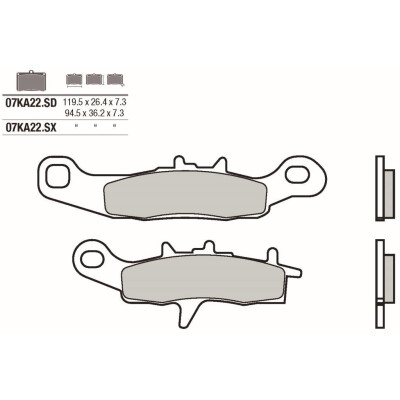 Jogo de pastilhas de freio Brembo