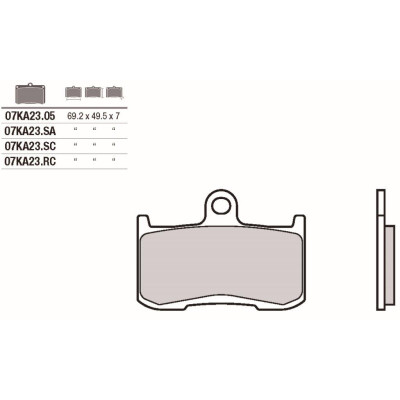 Jogo de pastilhas de freio BREMBO 07KA23RCBRE