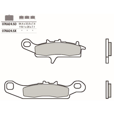 Jogo de pastilhas de freio BREMBO 07KA24SDBRE