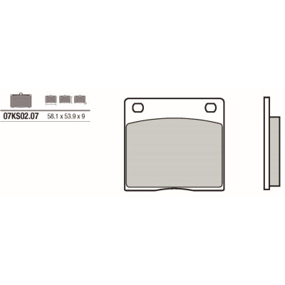 Conjunto de pastilhas de freio BREMBO 07KS0207BRE