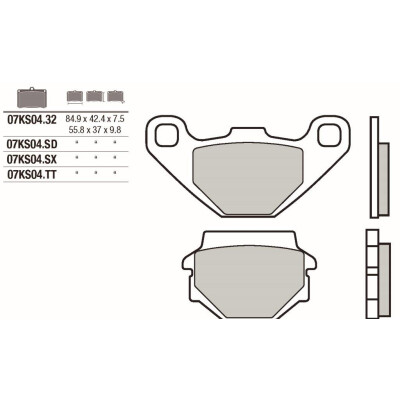 Jogo de pastilhas de freio Brembo