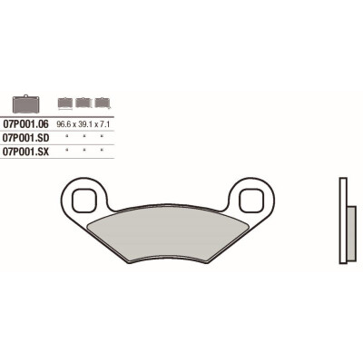 Jogo de pastilhas de freio BREMBO 07PO01SDBRE